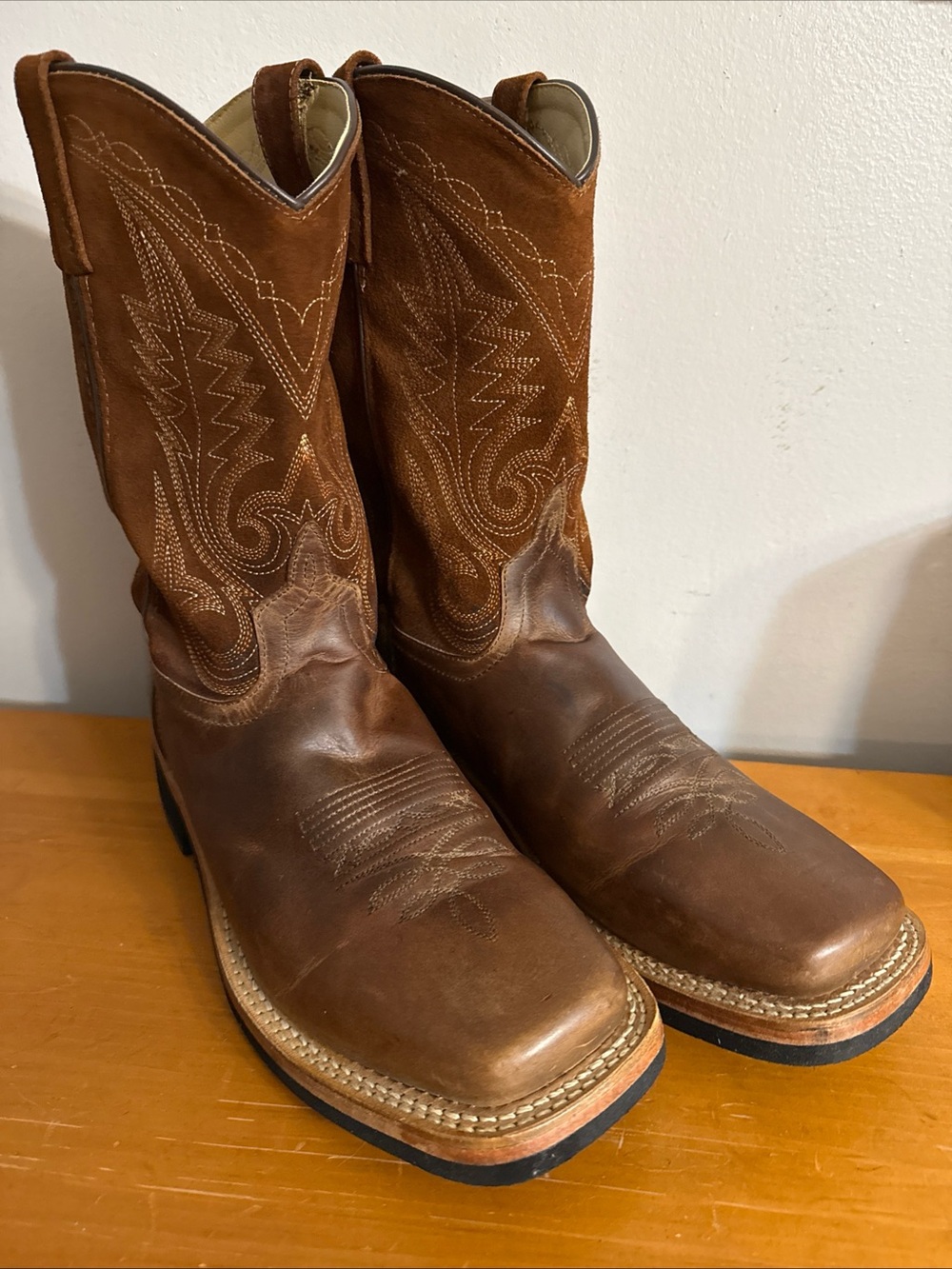 Smoky Mountain Boots Men’s Boonville Square Toe Leather Sz 10.5 Western Boots